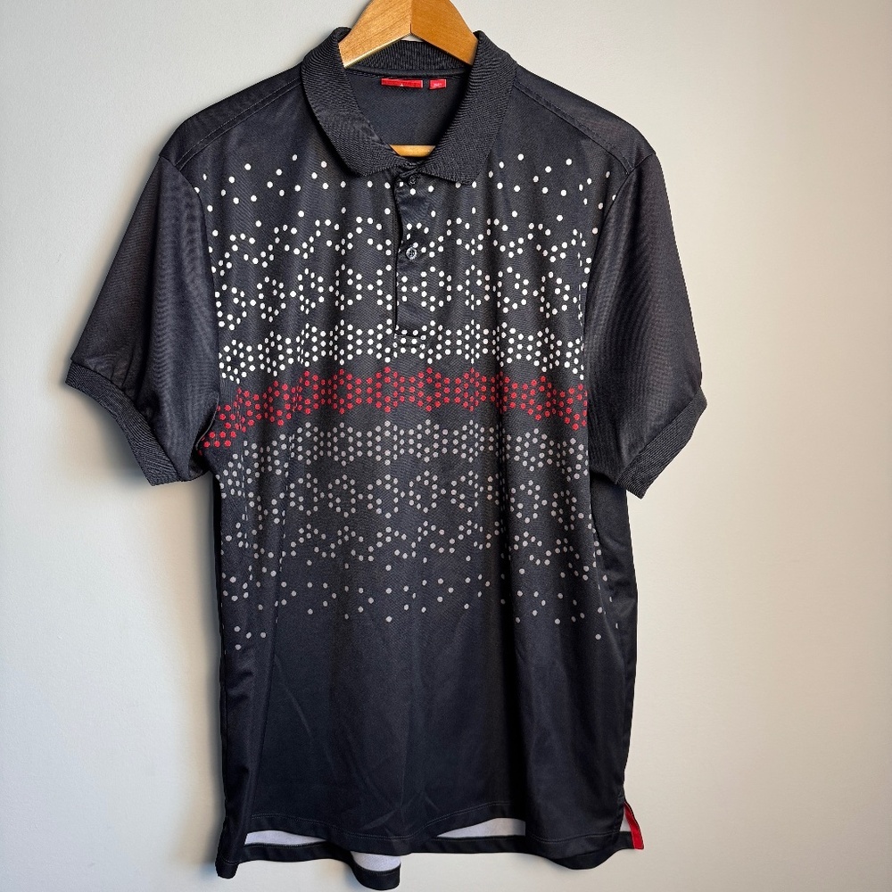 Puma Men's Performance Short Sleeve 2 Button Polo Shirt Black Size Xxl Active
